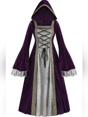 Womens Medieval Renaissance Princess Retro Gown Cosplay Costume Dress Medium